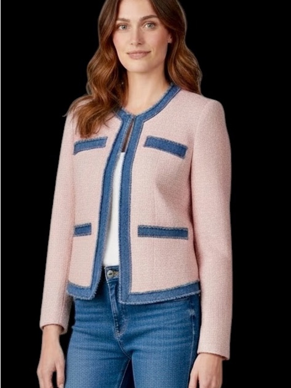NWT Tommy Hilfiger Women's Collarless Open-Front Blazer – Size 12